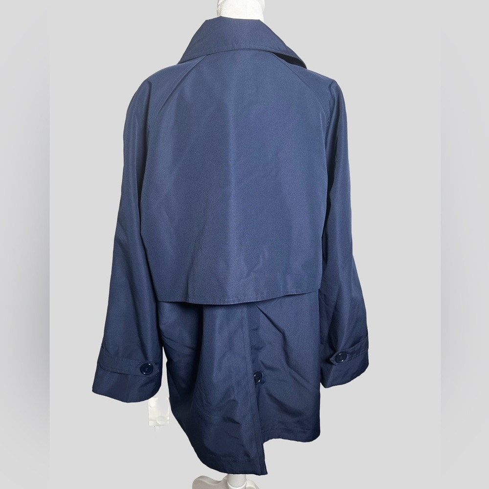 Draper James Navy Button-Front Trench Coat - Picture 8 of 12